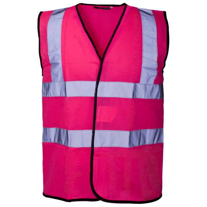 Pink Hi Viz Waist Coat – Sizes S, M, L & XL – High Visibility