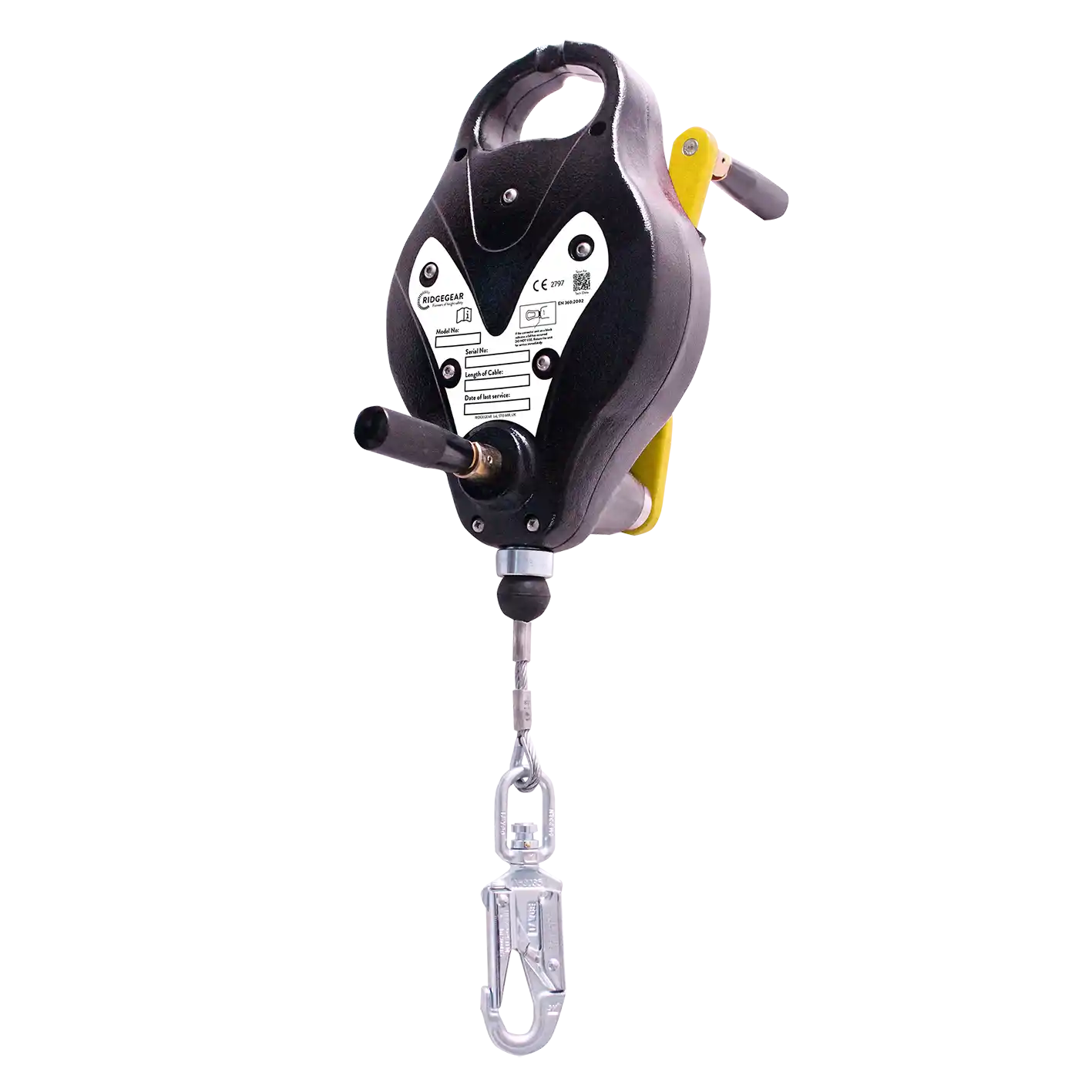 RGA4H Fall Arrest Block with Recovery Winch and Steadying Handle – 15m