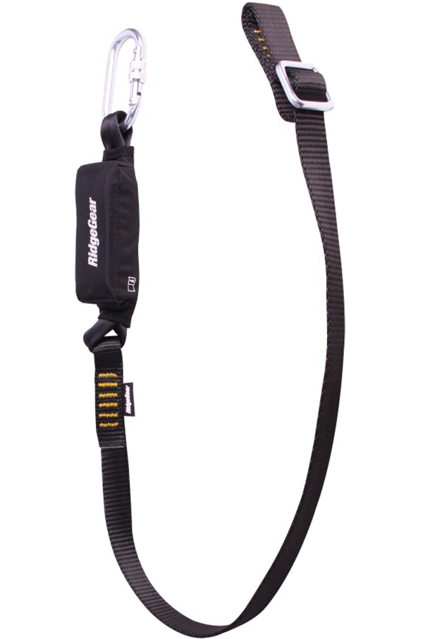 Ridgegear RGL13 Single Leg Adjustable Webbing Lanyard & Shock Absorber