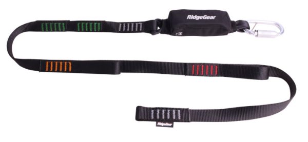 Ridgegear RGL30 Single Leg Webbing Tie Back Lanyard & Shock Absorber