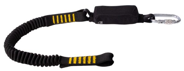 Ridgegear RGL6 Single Leg Elasticated Webbing Lanyard & Shock Absorber 1.3mtr