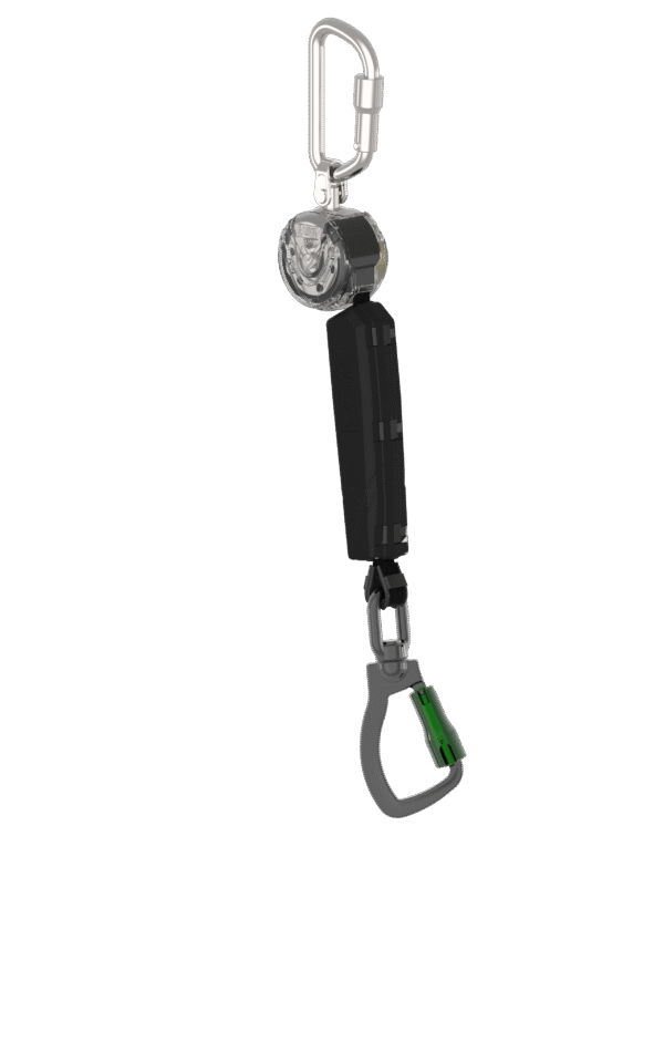 V-TEC Mini PFL, 1.8m, single-leg, ALTAKS swivel aluminum triple action carabiner, CE