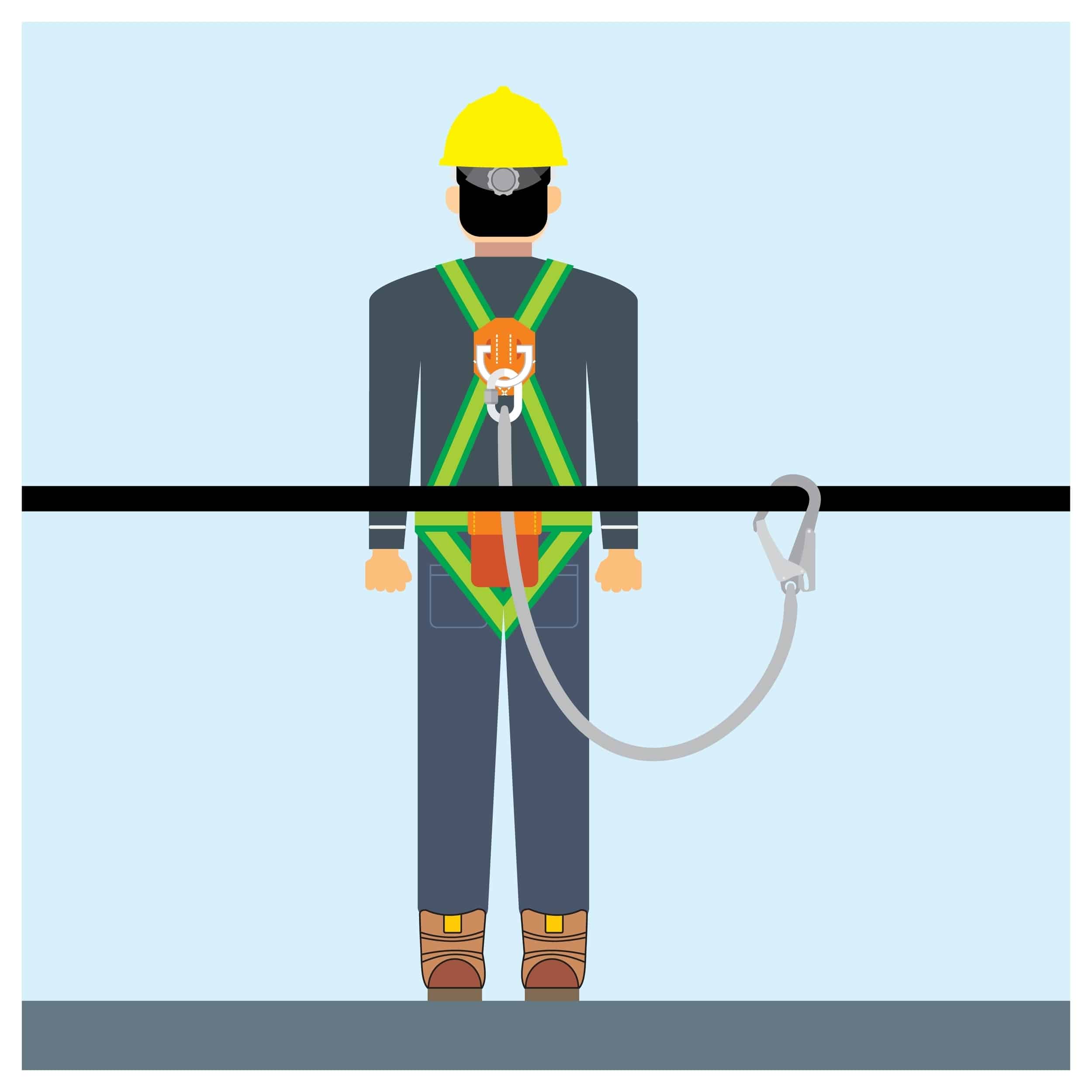 man with harness